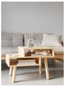 Масичка за кафе от борова дървесина в черно Hako - Karup Design