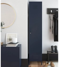 Син метален шкаф 38x185 cm Bradford - Queer Eye