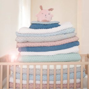 Бежово бебешко одеяло със смес от памук 80x80 cm Frosty Almond – Roba