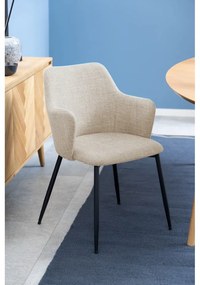 Кремави тапицирани трапезни столове в комплект 2 бр. Ilsa – Actona