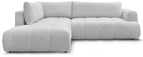 Светлосив сгъваем/с място за съхранение ъглов диван (ляв ъгъл/L форма) Fuji – Bobochic Paris