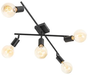 Модерен прожектор черен 5-светлина - Facil