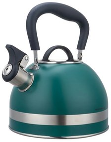 Свирещ чайник Kinghoff KH 1855, 1.8 л, Индукция, Топлоизолирана дръжка, Зелен