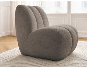 Кафяво-сиво кресло от прежда с примки от букле Janissaire – Bobochic Paris