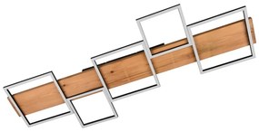 Черно и естествено LED затъмняващо се осветително тяло за таван 44x115 cm Harper – Trio