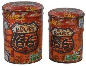 Сет 2 метални табуретки Memo.bg Route 66