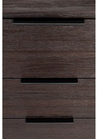 Кафяв нисък скрин от масивно тиково дърво 135x82 cm Webster – White Label