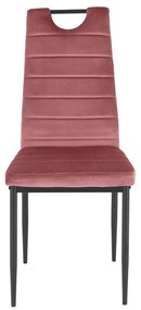 Тъмнорозови кадифени трапезни столове в комплект от 2 бр. Mandy – Støraa
