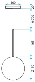 Пендел сфера 15cm APP1681-1CP