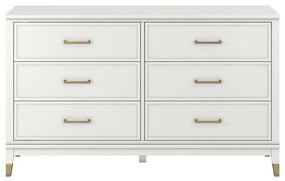 Бял скрин 144x85x41 cm Westerleigh – Støraa
