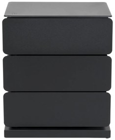 Черен метален скрин 37x45x26 cm Joey – Spinder Design