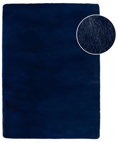Тъмносиня синтетична кожа 200x290 cm Ivy Luxury Fur – Flair Rugs