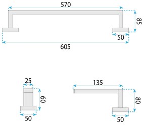 Комплект аксесоари за баня Rio Black 4 части