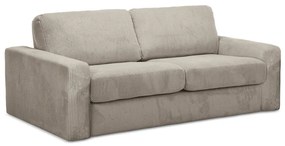 Светлокафяв разтегателен диван от рипсено кадифе 195 cm Nona – Makamii