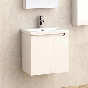 Конзолен PVC шкаф за баня ICP 5155, с умивалник, 55x51x40см