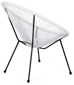 Бял градински фотьойл от изкуствен ратан Avocado - Bonami Selection