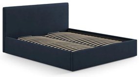 Тъмносиня тапицирана табла за легло 150,5x100 cm Remo – Micadoni
