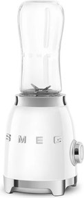 Блендер Smeg PBF01WHEU, 300W, 2x 600 мл, 20000-24000 об/мин, Противоплъзгаща основа, Без BPA, Неръждаема стомана, Бял