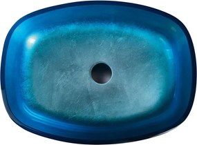 Синя стъклена мивка 54x39,5 cm Kvaore – Sapho