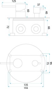 Душ система за вграждане Rea Lungo Diamond Copper