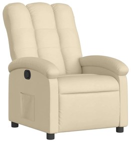 3205383 vidaXL Кресло с регулируема облегалка, кремаво, плат