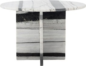 Черно-бял мраморна кръгла масичка за кафе ø 61 cm Rosito – Bloomingville