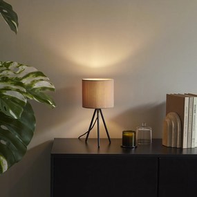 Модерна настолна лампа Taupe с кадифен абажур - Luz