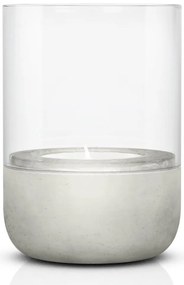 Стъклен свещник с бетонна основа - Blomus