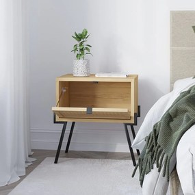 Нощно шкафче в дъбов декор в естествен цвят Ecrin - Marckeric