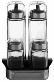 Оливерник Luigi Ferrero Rome FR-7904R, 270 мл, 5 части, Стъкло, Неръждаема стомана, Прозрачен/инокс