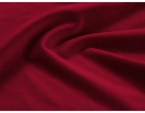 Червен кадифен разтегателен ъглов диван с място за съхранение (десен ъгъл/L форма) Kyoto – Cosmopolitan Design