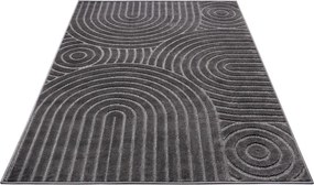 Антрацитен килим 67x120 cm Iconic Wave - Hanse Home