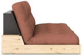 Разтегателен диван в тухлен цвят 196 cm Base – Karup Design