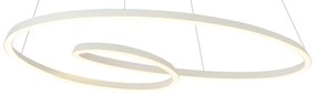 Скандинавска висяща лампа бежова 60 см вкл. LED 3-степенно димиране - Circuit