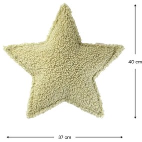 Зелена детска възглавница за диван от букле Star – Wigiwama