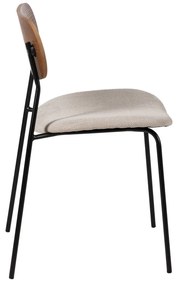 Кафяви и кремави трапезни столове в комплект от 4 броя Moe - Ixia