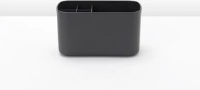 Кутия за аксесоари за баня Brabantia ReNew 1003493, Устойчива на корозия, Вътрешен разделител, Противоплъзгаща основа, Тъмносив