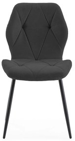 Черни трапезни столове в комплект от 4 броя Luna - Marckeric