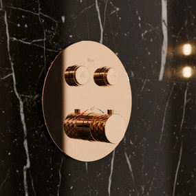 Вграден душ комплект с термостат Rea Lungo Diamond Copper