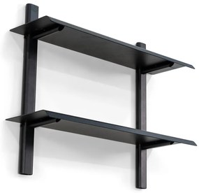 Черен на няколко нива метален стенен рафт 60 cm Hola – Spinder Design