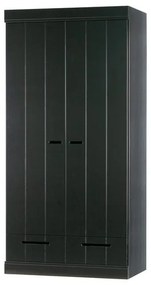 Гардероб от черен бор 94x195 cm Connect - WOOOD