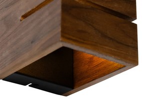 Рустикална стенна лампа орехово дърво 9,7 - Transfer Groove