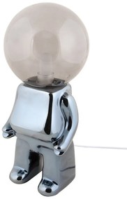 Сива LED затъмняваща се настолна лампа със стъклен абажур (височина 27 cm) Ross – Leitmotiv