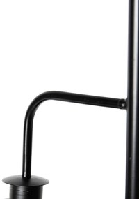 Индустриална подова лампа черна с месинг 2-светлина - Haicha