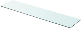 243839 vidaXL Плоча за рафт, прозрачно стъкло, 90 x 20 см