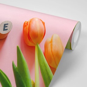 Фототапет – Кубчета с надпис Love