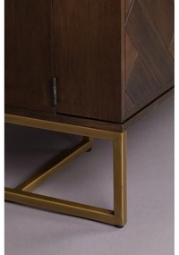 Шкаф за вино от екзотично дърво за 24 бутилки, 100x100 cm Class - Dutchbone