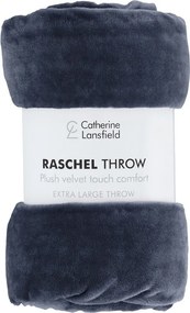 Тъмносиньо одеяло от микроплюш 130x170 cm Raschel Velvet – Catherine Lansfield