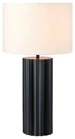 Черна настолна лампа с текстилен абажур (височина 60 cm) Hashira - Markslöjd