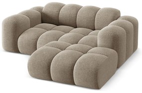 Светлокафяв шенилов ъглов диван (десен ъгъл) Treno – Cosmopolitan Design